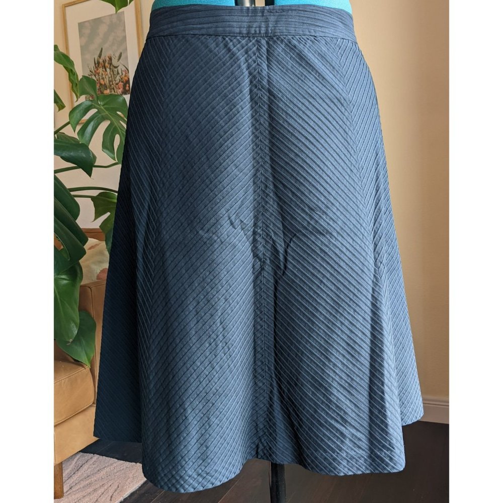 Banana Republic Black Cotton Summer Skirt with Chevron Detail